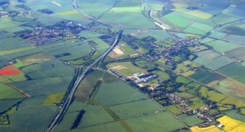 Hinxton from the air