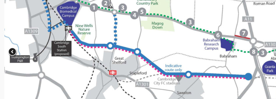 Strategy 1 Mass Transit Route (blue line)