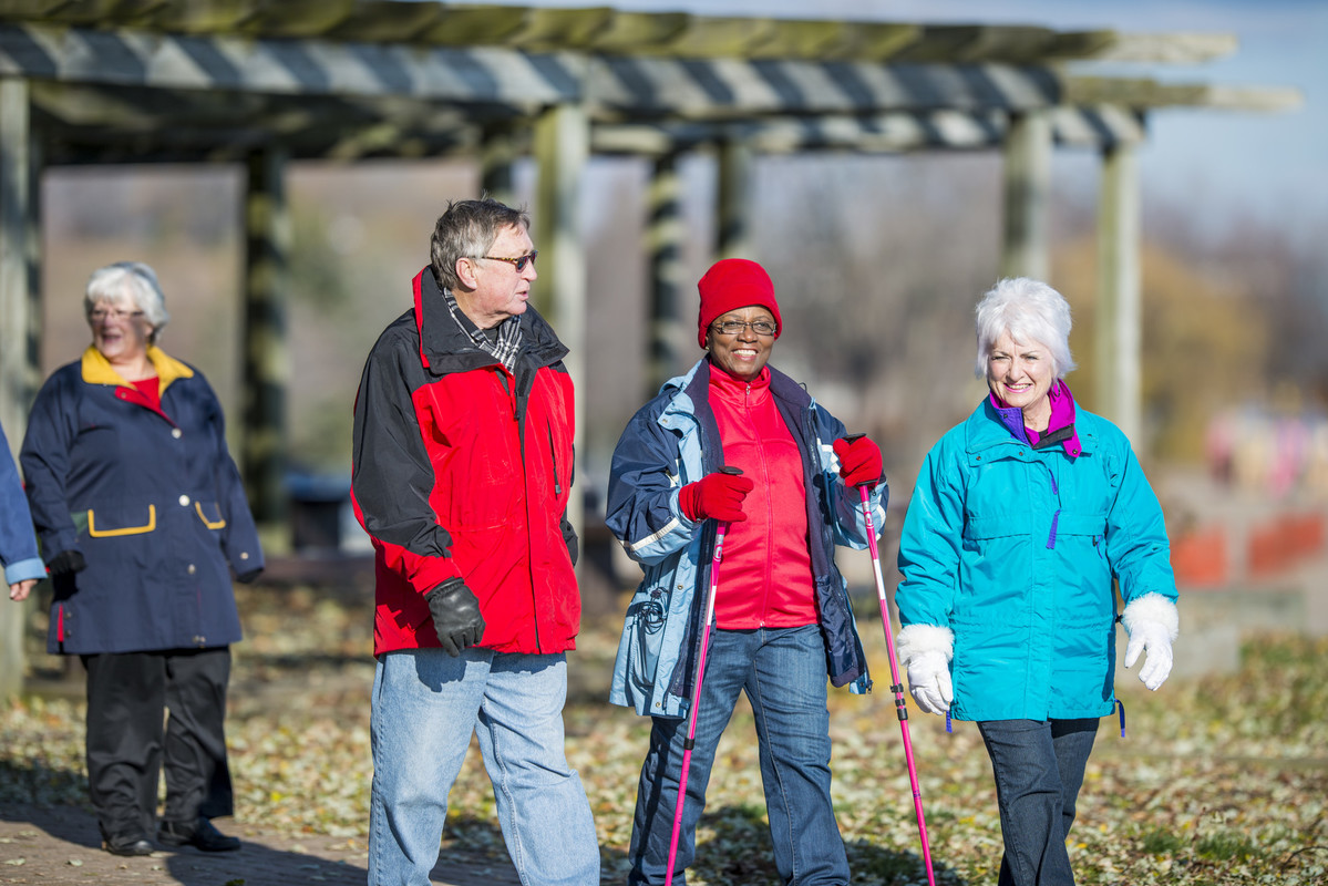 Walkers discovering the Surrey countryside