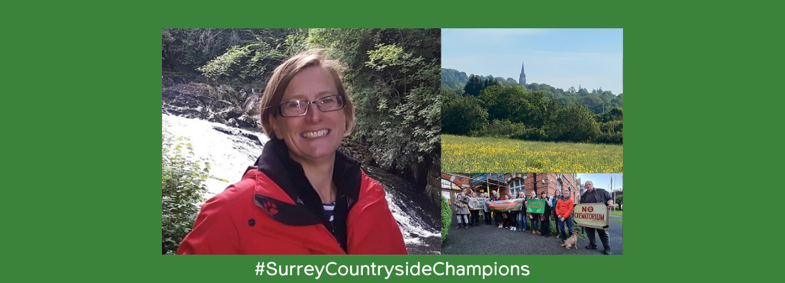 A photo of Amie Vaccaro and WGSPG members as part of our Surrey Countryside Champions