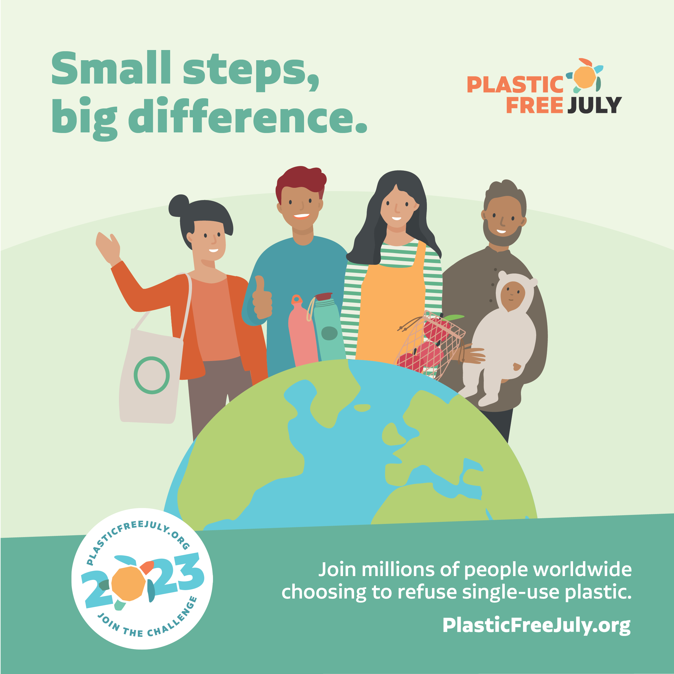 small steps big difference plastic free july