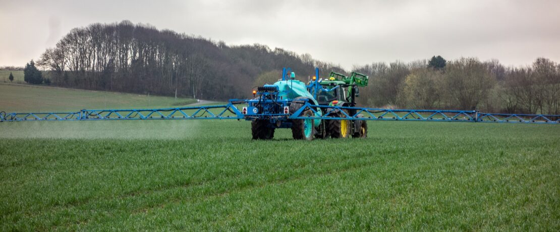 tractor with fertiliser