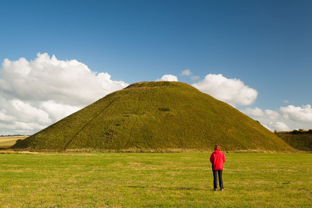 Women walking at Silbury Hill