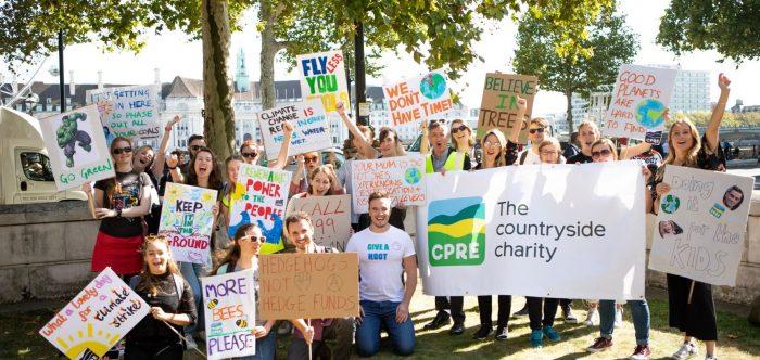 CPRE staff at climate strike protest