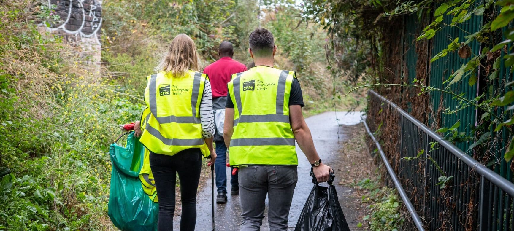 Volunteers taking part in CPRE's Green Clean