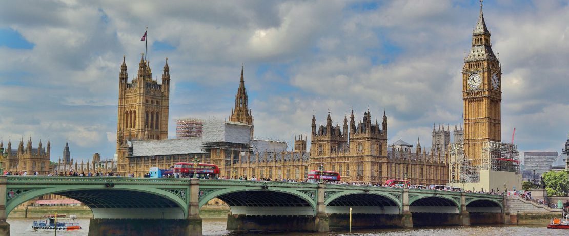 A view of the Houses of Parliament from across the Thames