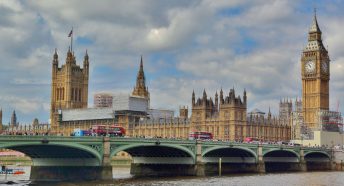 A view of the Houses of Parliament from across the Thames