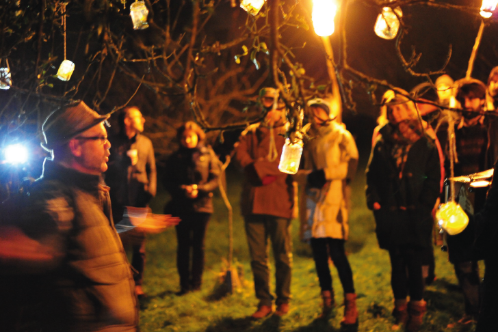 Wassailing at Barley Wood Walled Garden Orchard