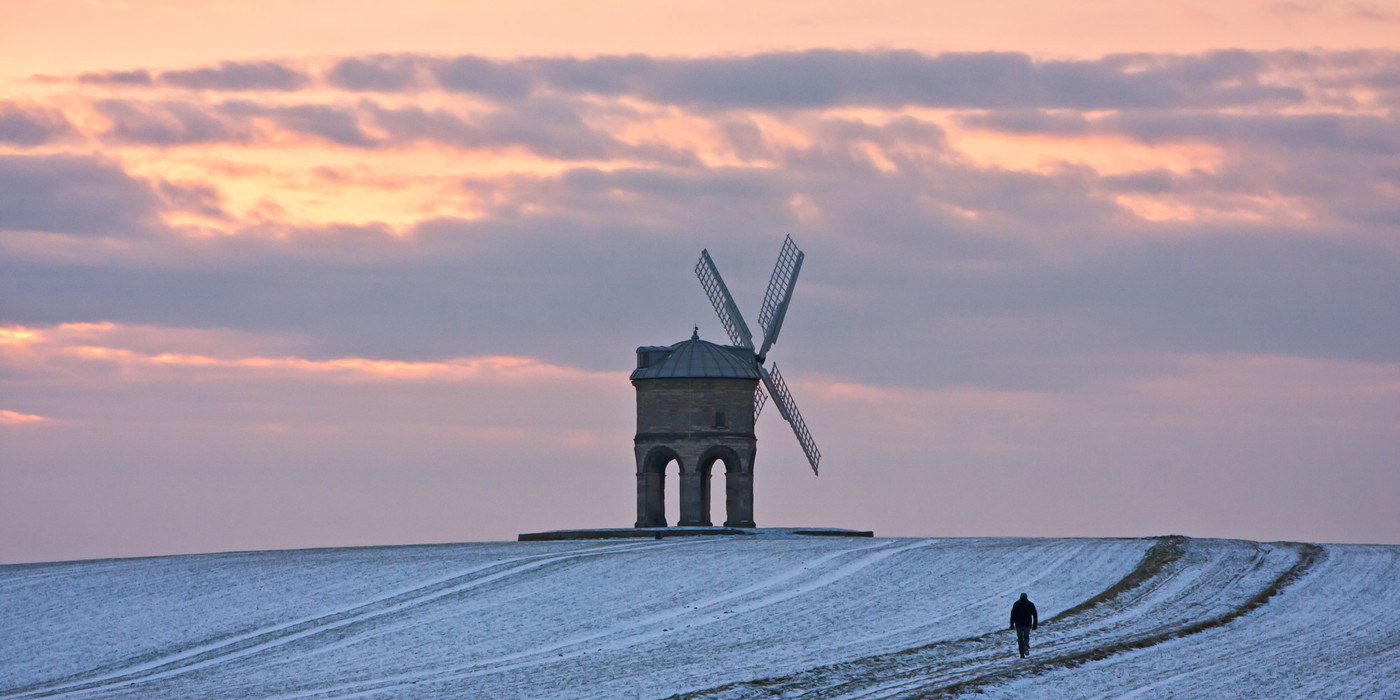 Chesterton Windmill in winter