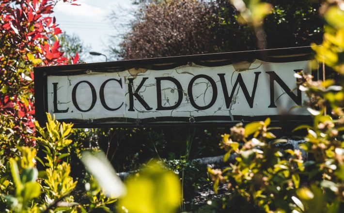 A street sign reads 'lockdown'