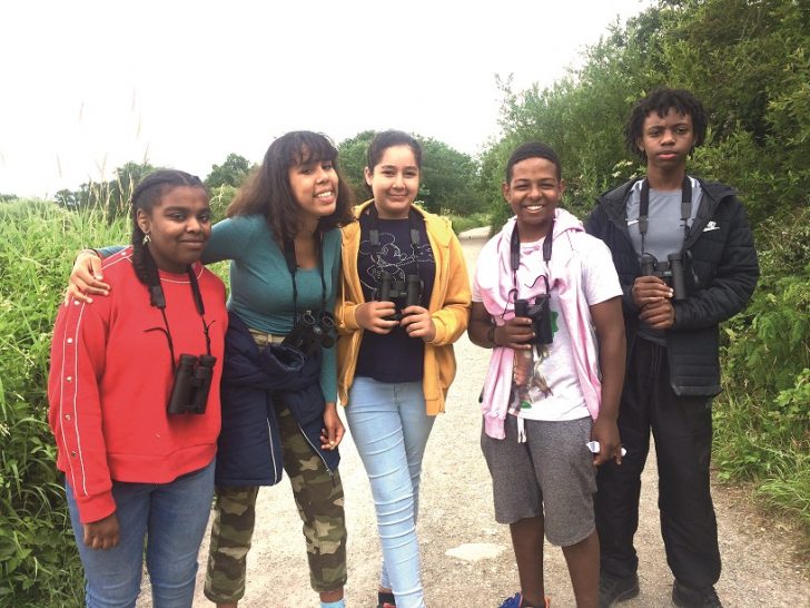 Group of young people on a Black2Nature walk
