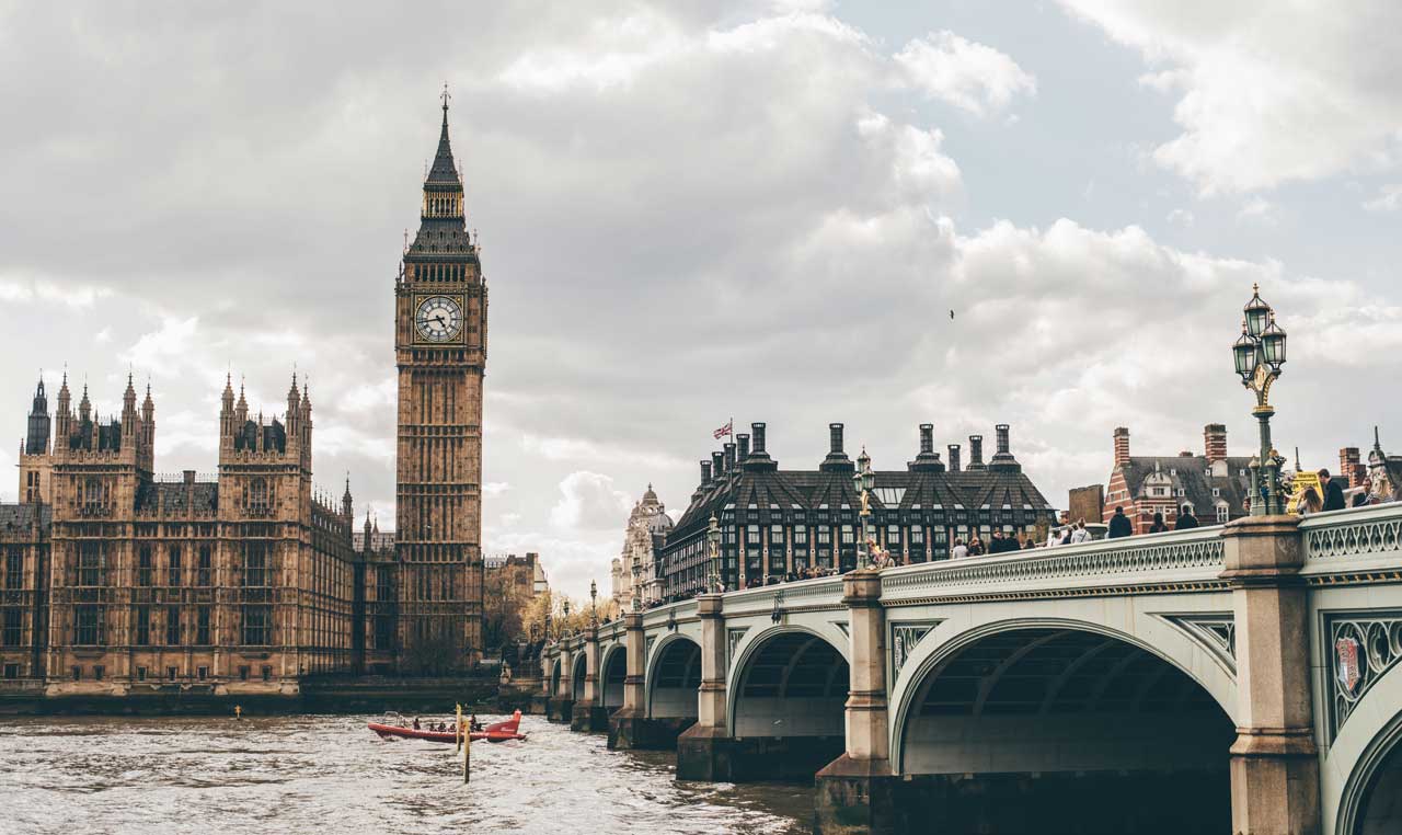 The Houses of Parliament and Westminster Bridge