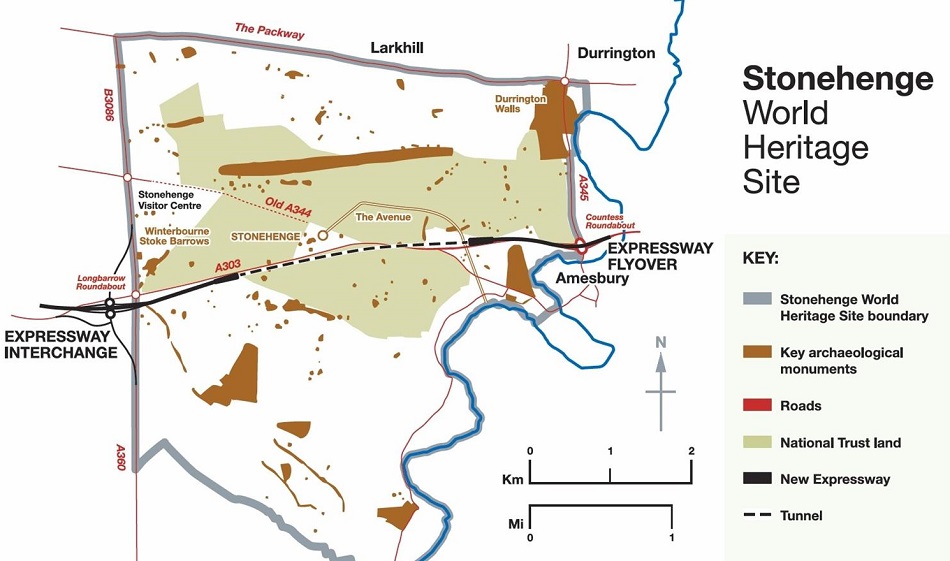 A map of roads, rivers and landscapes