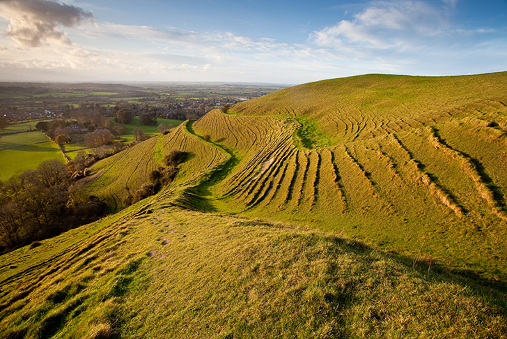 Hambledon Hill in Dorset on a clear day