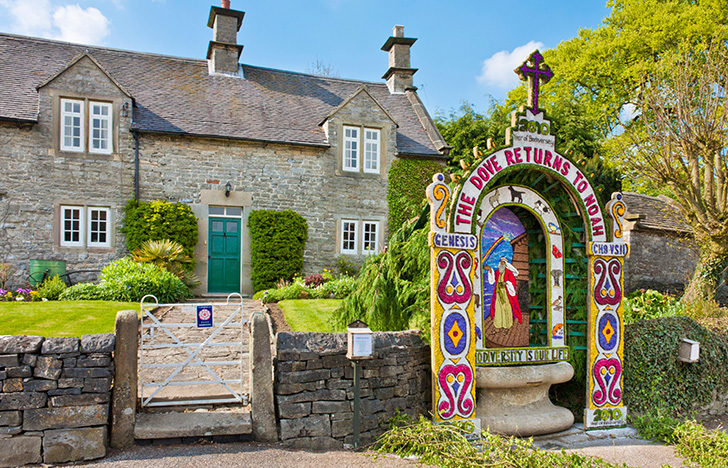 A traditional-style well dressing in Tissington