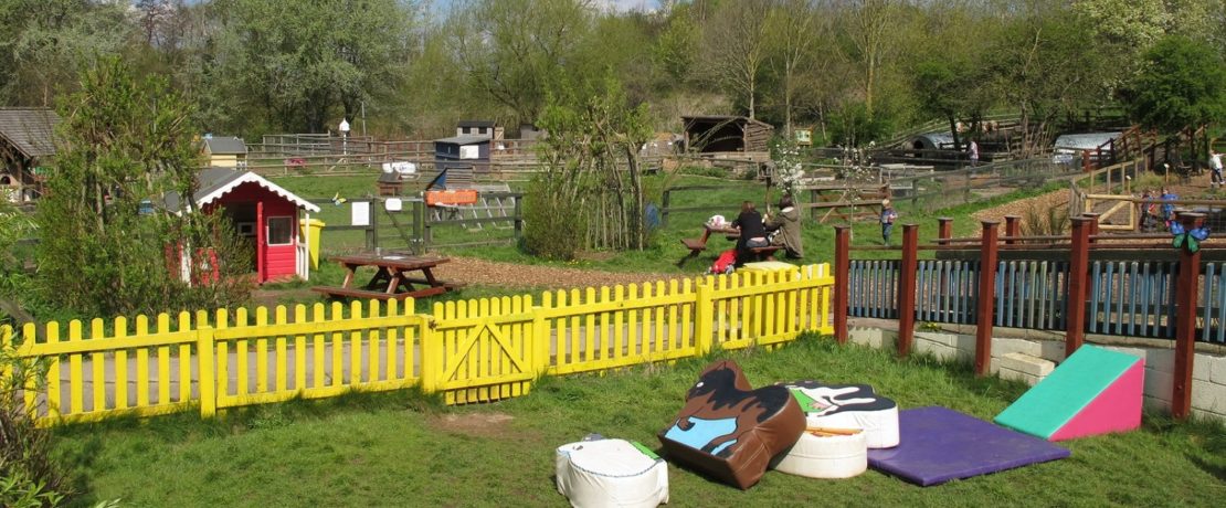 Children playing in a community farm