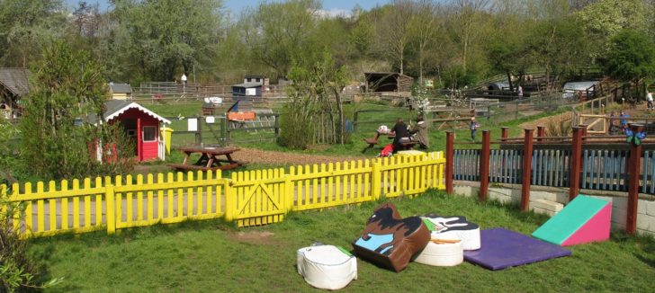 Children playing in a community farm