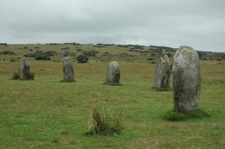 The Hurlers stone circle in Cornwall