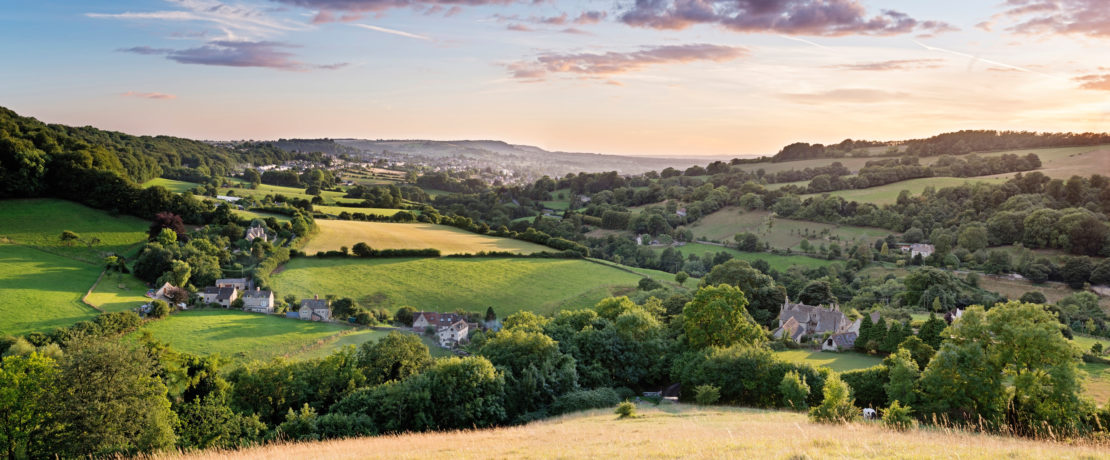 View looking over Slad Valley, Stroud, Gloucestershire