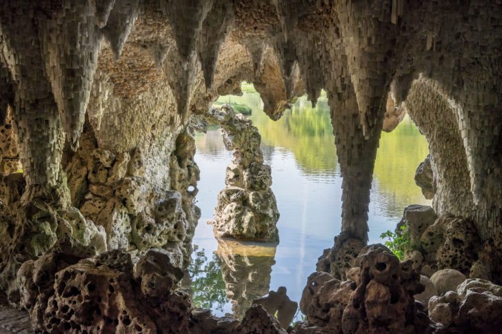 The man-made crystal grotto at Painshill Landscape Garden