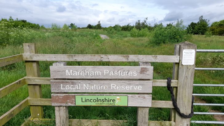 Mareham Pastures Local Nature Reserve sign, Sleaford