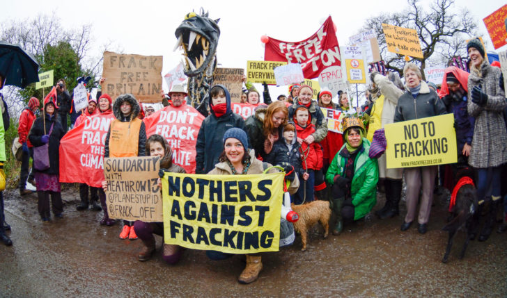 Anti-fracking protesters from around the UK march to Upton anti-fracking camp which was recently evicted by bailiffs.