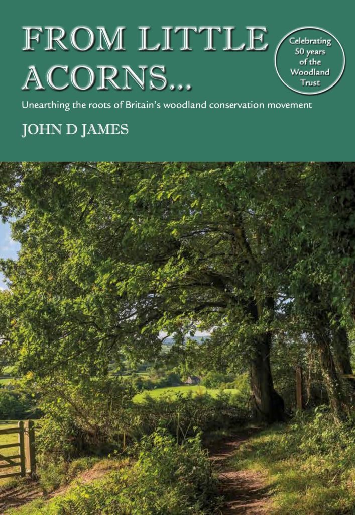 The front cover of John D James' book: From Little Acorns.