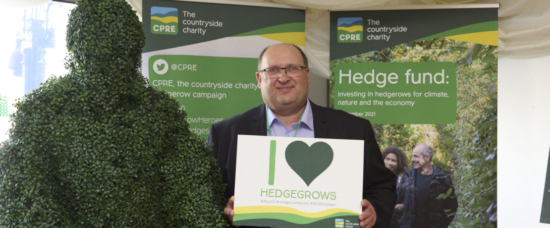 CPRE Derbyshire's John Ydlibi at CPRE's Hedgerow Research Launch Event