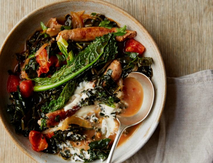 Cabbage and chipolata stew