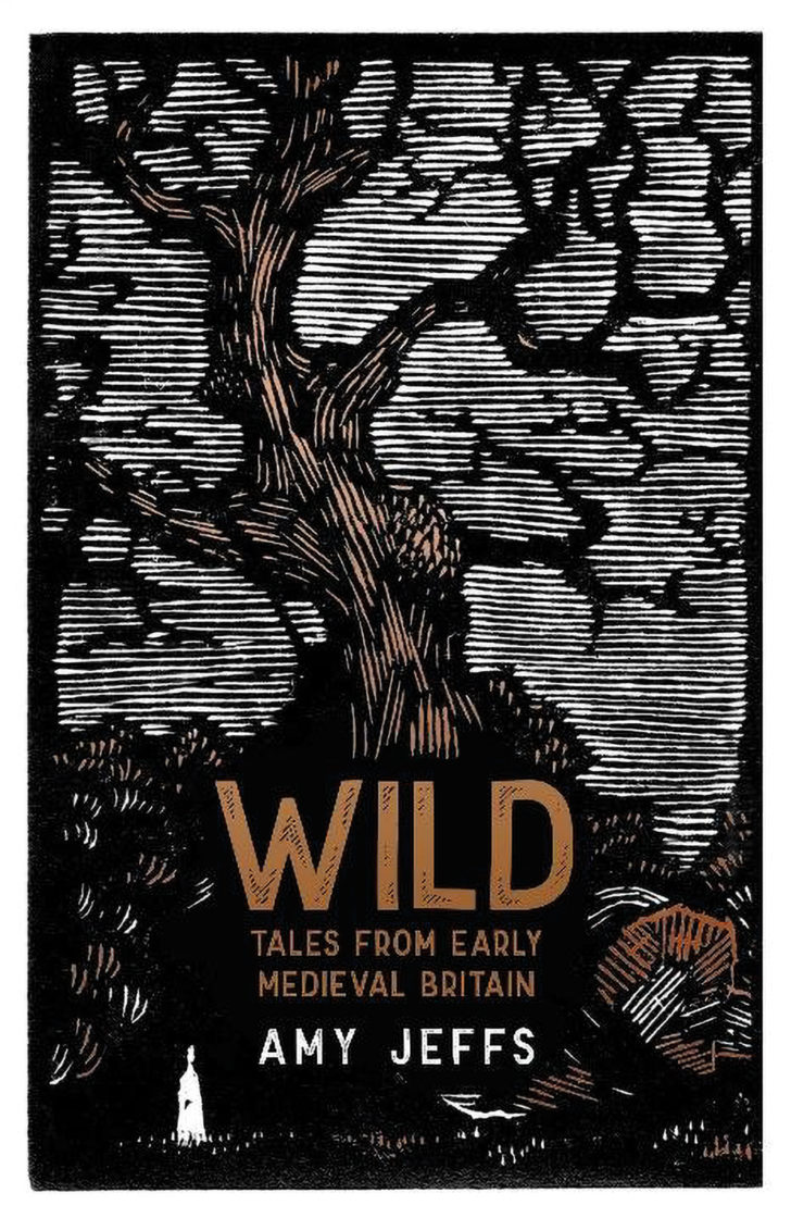 Front cover of Wild: Tales from Early Medieval Britain, depicting a skeletal tree and a grey background