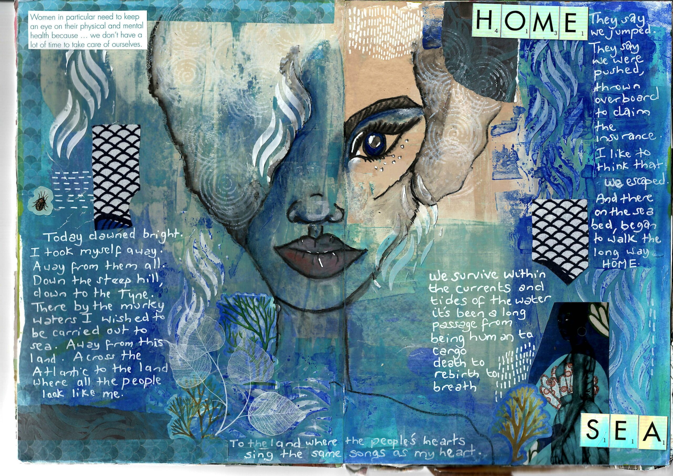 Artwork by Sheree Mack, a variety of mediums with prose