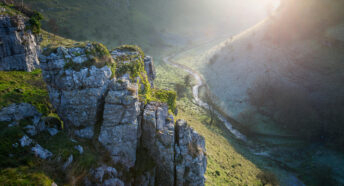 A winter morning at Lathkill Dale in the Peak District national park, Derbyshire.