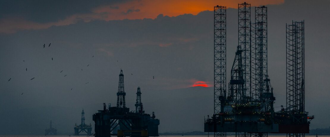 North Sea oil rigs