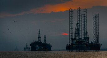 North Sea oil rigs