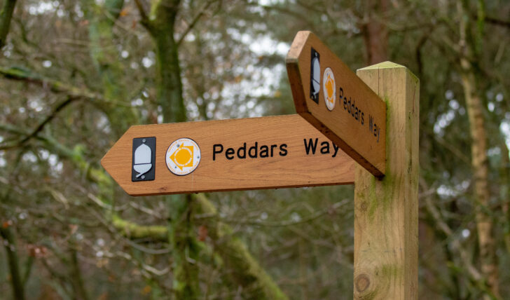 Peddars Way route sign in Knettishall Heath