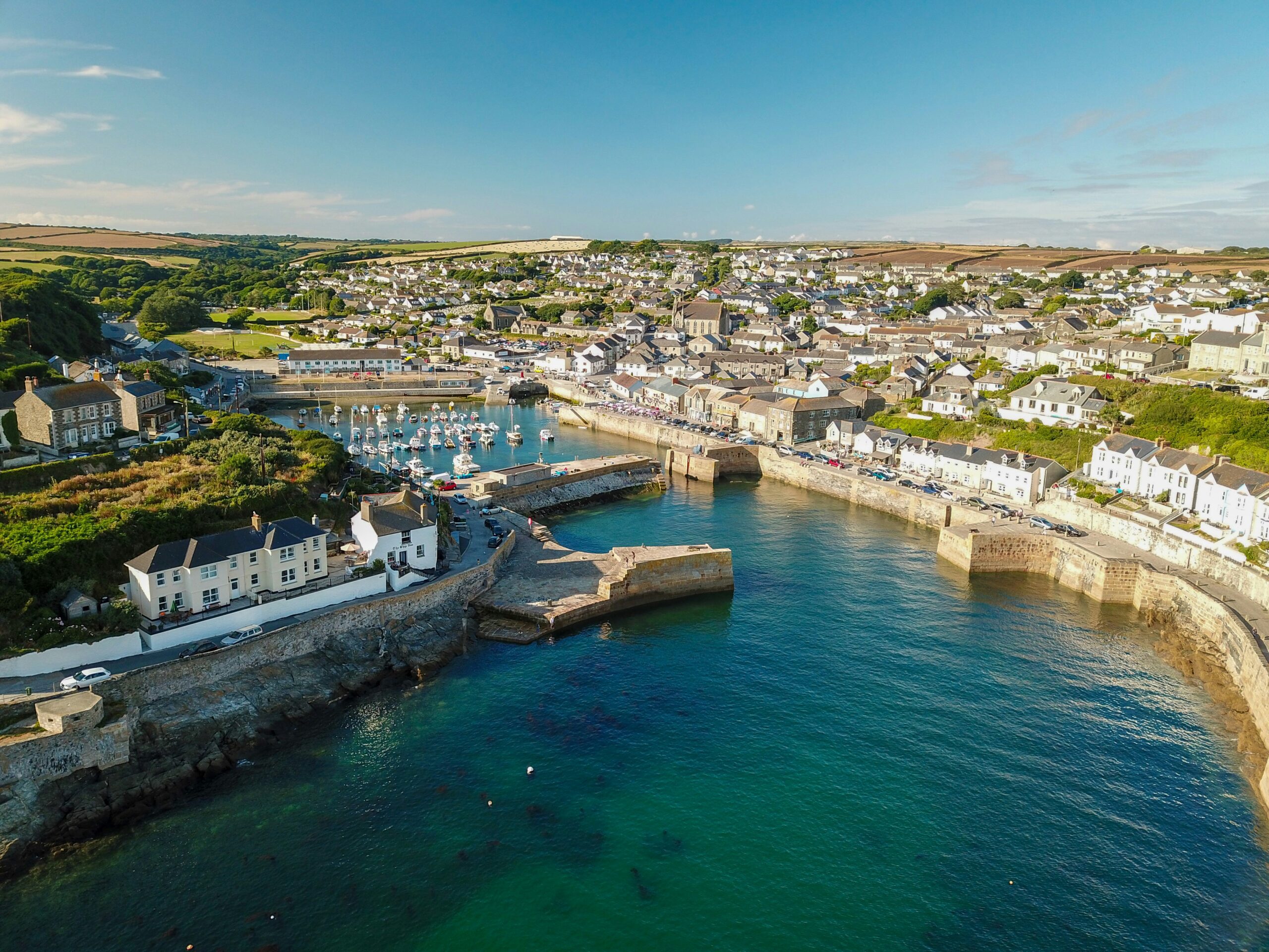 View of a harbour in Cornwall