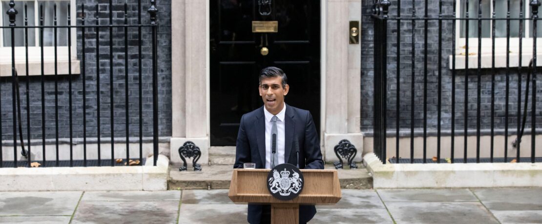 Rishi Sunak outside No 10 Downing Street