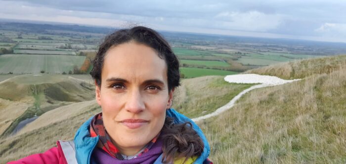 Mary-Ann Ochota selfie in the countryside