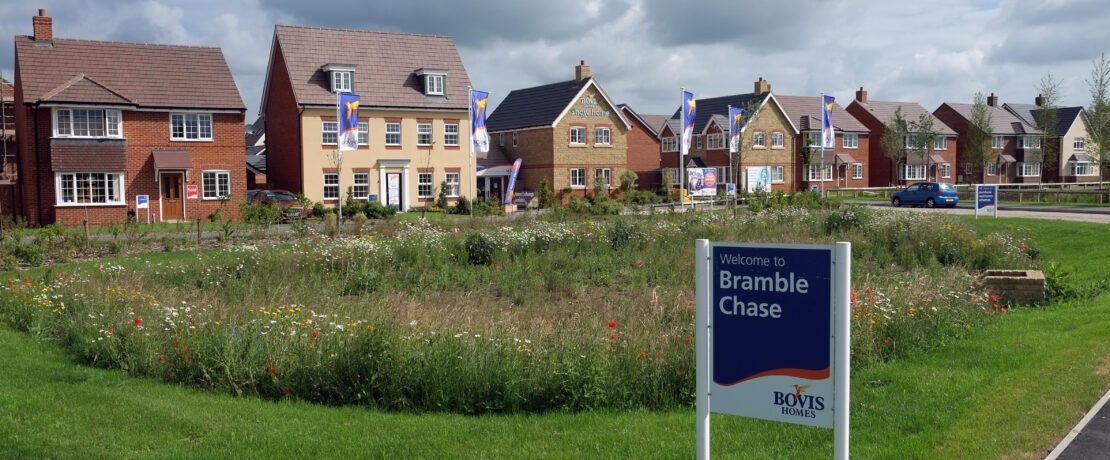 A housing development in rural Worcestershire