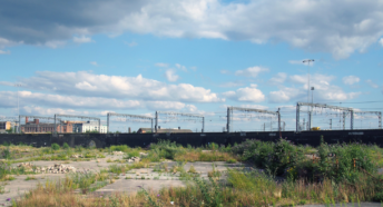 Brownfield site near railway line