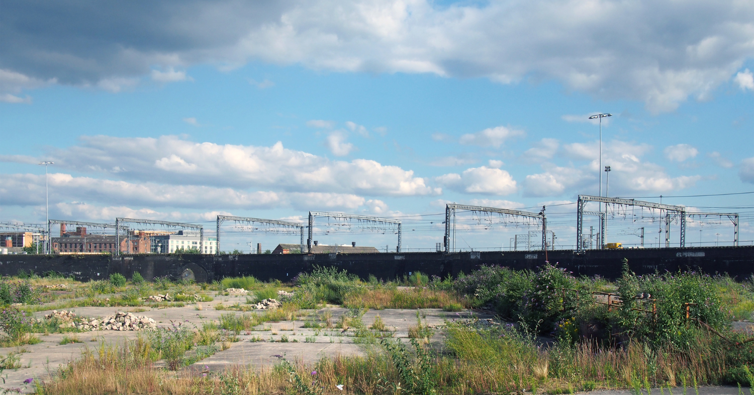 Brownfield site near railway line