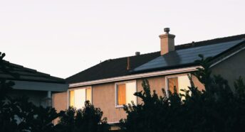 House with a solar panel on it