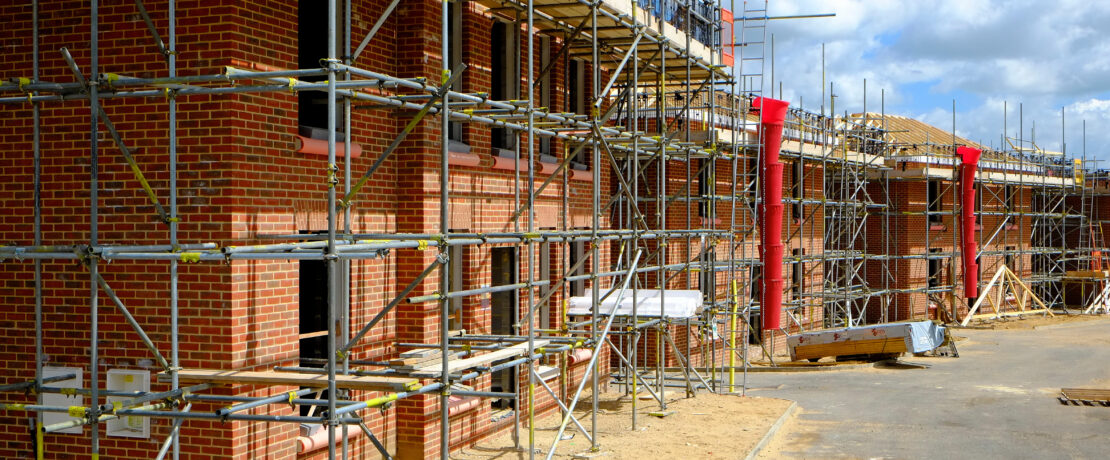 New build housing development, norfolk, england