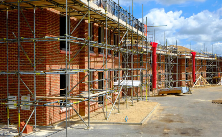 New build housing development, norfolk, england