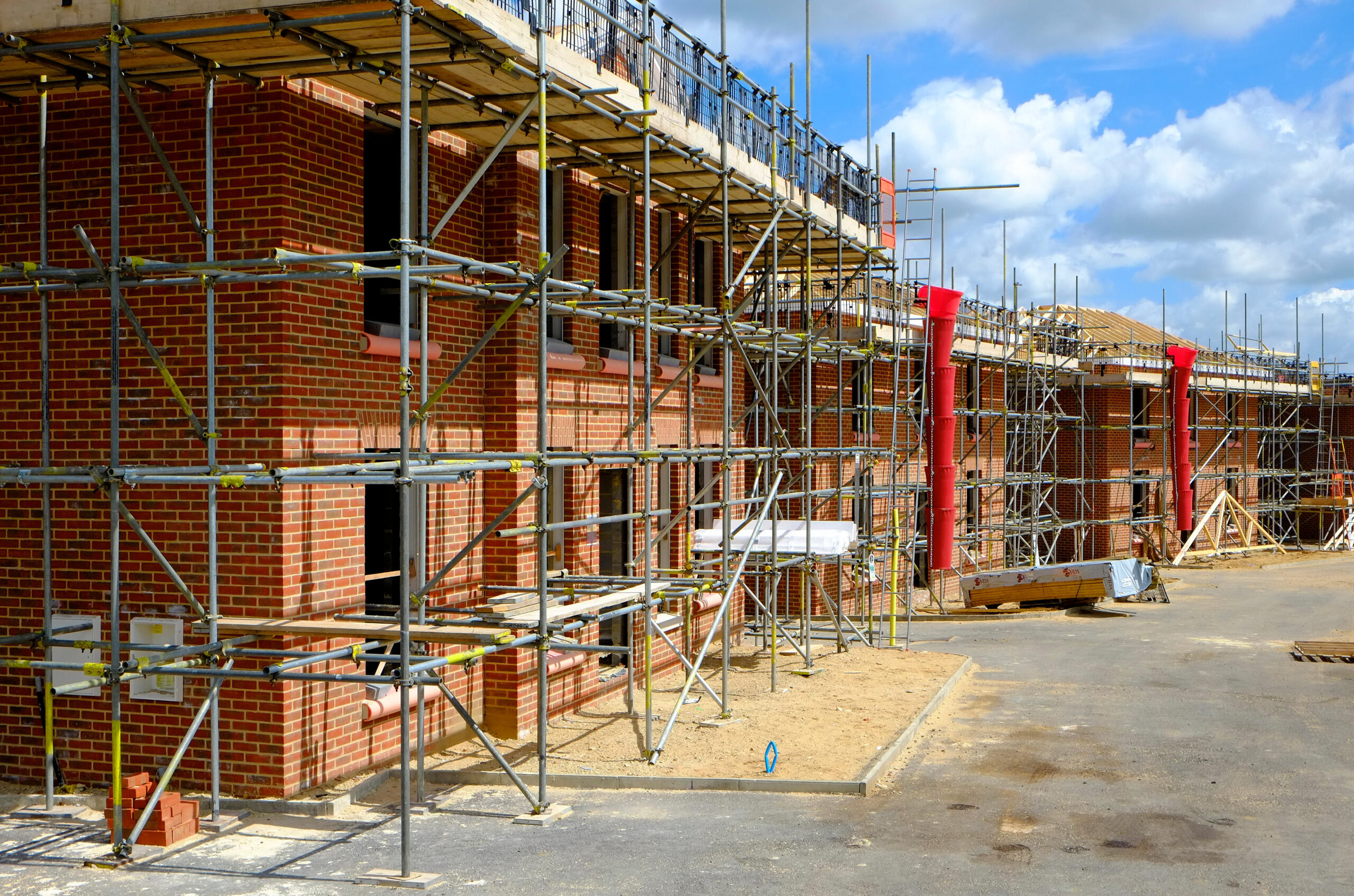 New build housing development, norfolk, england
