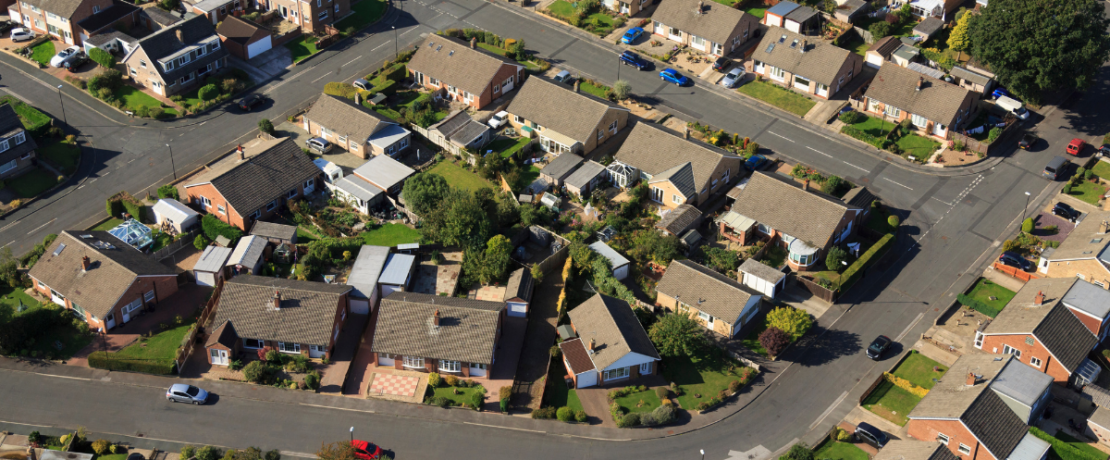 UK suburbs from above