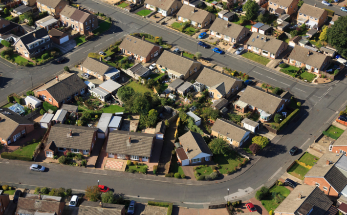 UK suburbs from above