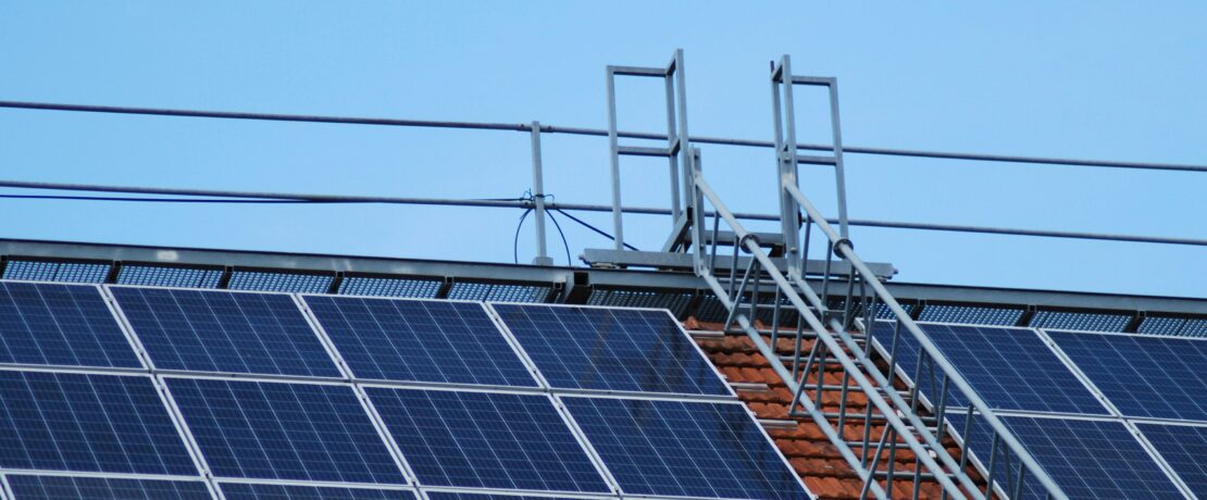 Solar panels on a roof