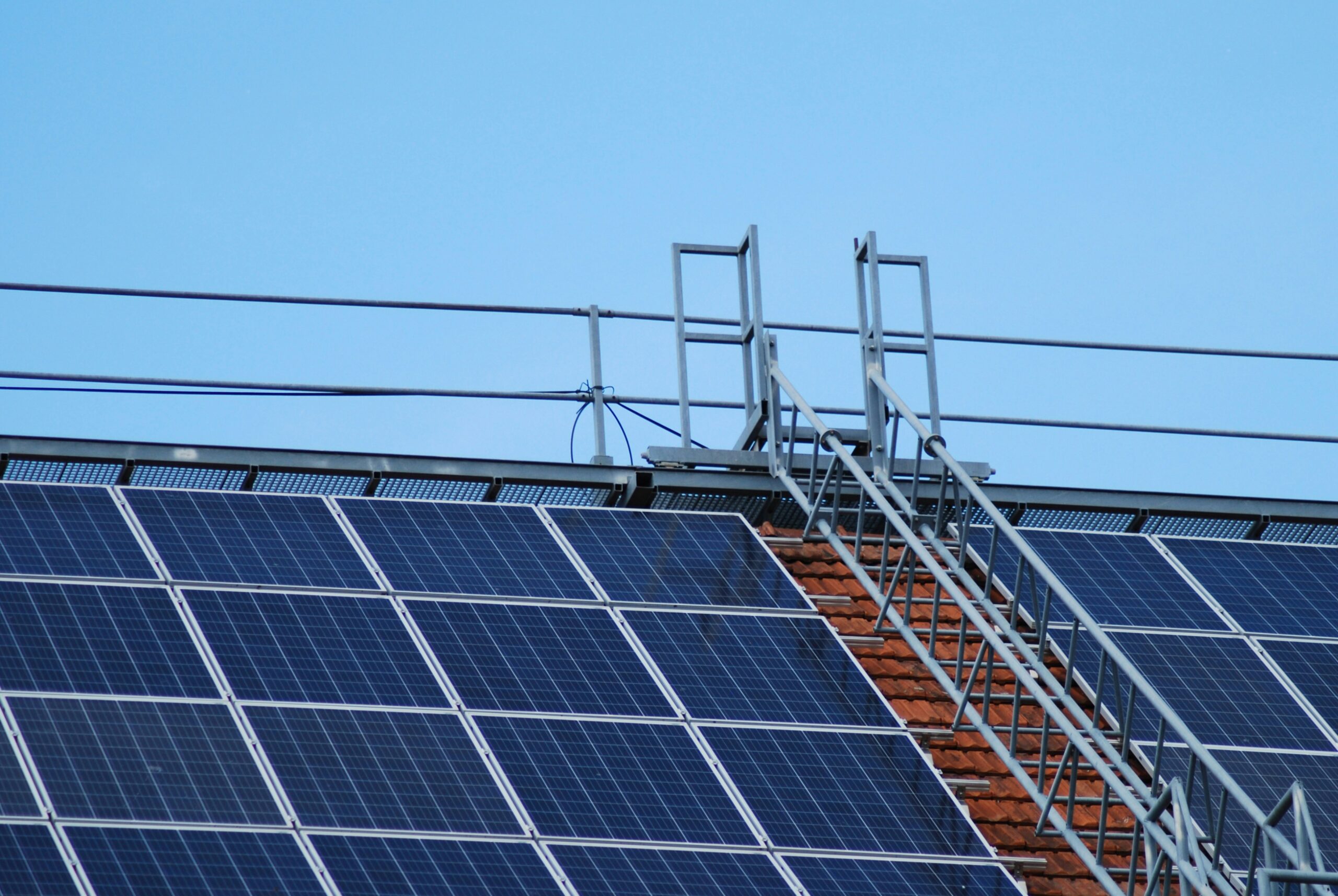 Solar panels on a roof