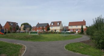 Houses near a playground